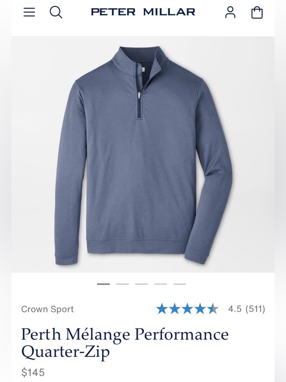 Peter Millar Perth Melange performance layer